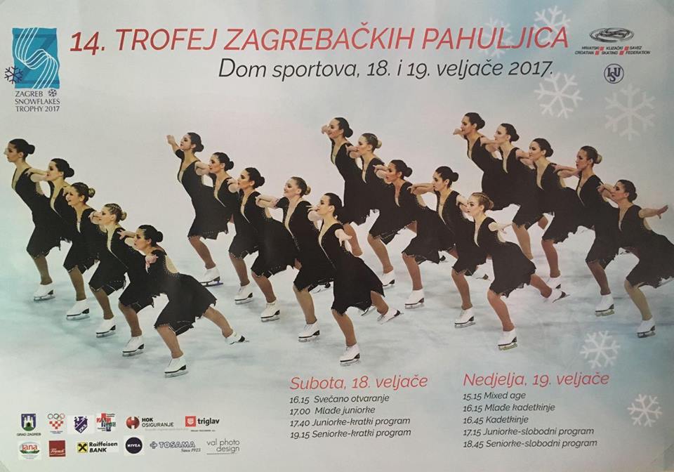 14. Trofej Zagrebačkih pahuljica u sinkroniziranom klizanju 18. – 19. veljače 2017.